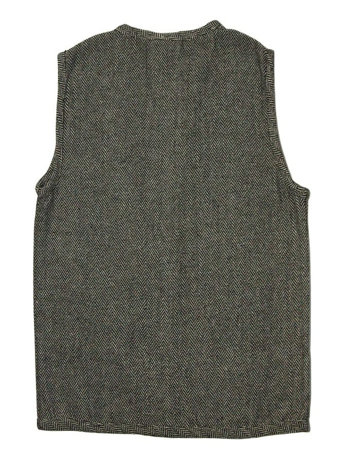 Making Believe Boys Peasant Costume Vest - Grey Tweed - Medium 6-8 | Pilgrim Outfit, Renaissance Vest, Victorian, Pioneer, Farmer Costume, 19th, and 20th Century Clothing, Newsie - Image 3